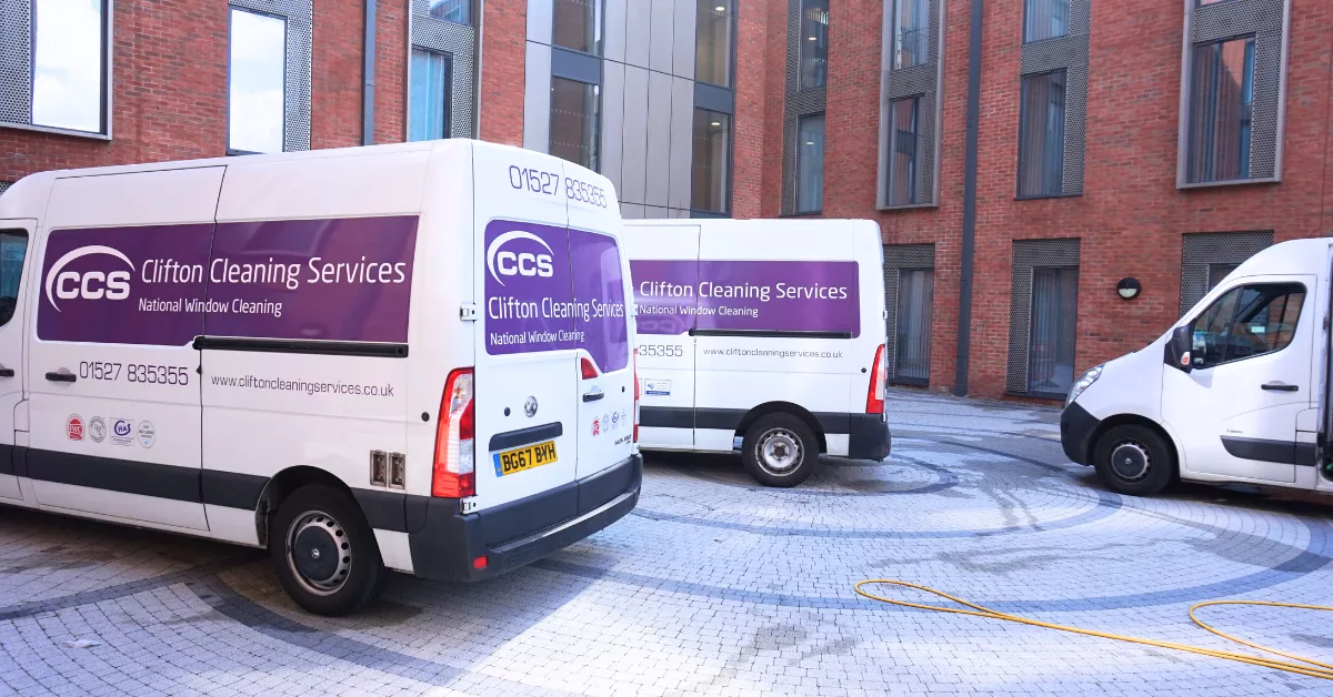 Clifton commercial window cleaning vans